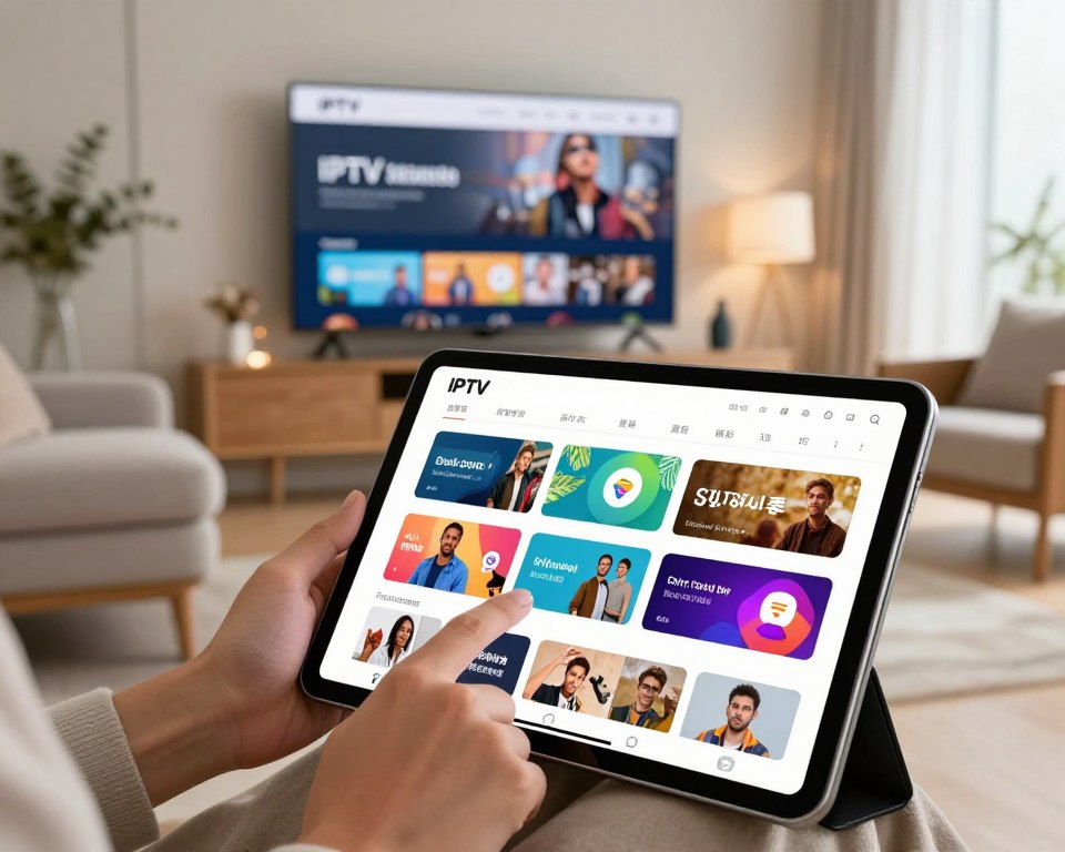 navigating iptv app interface